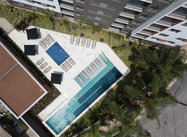 Vista aérea piscinas